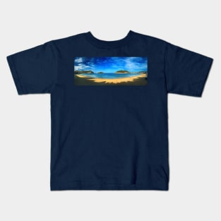 Playa La Concha Panorama- Donostia (San Sebastian) Kids T-Shirt